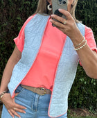 Gilet matelassé bleu