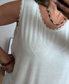 Top débardeur blanc jolie forme