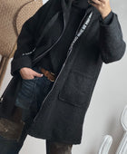 Manteau moumoute noir