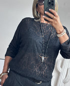 Top dentelle noire TU 40/48