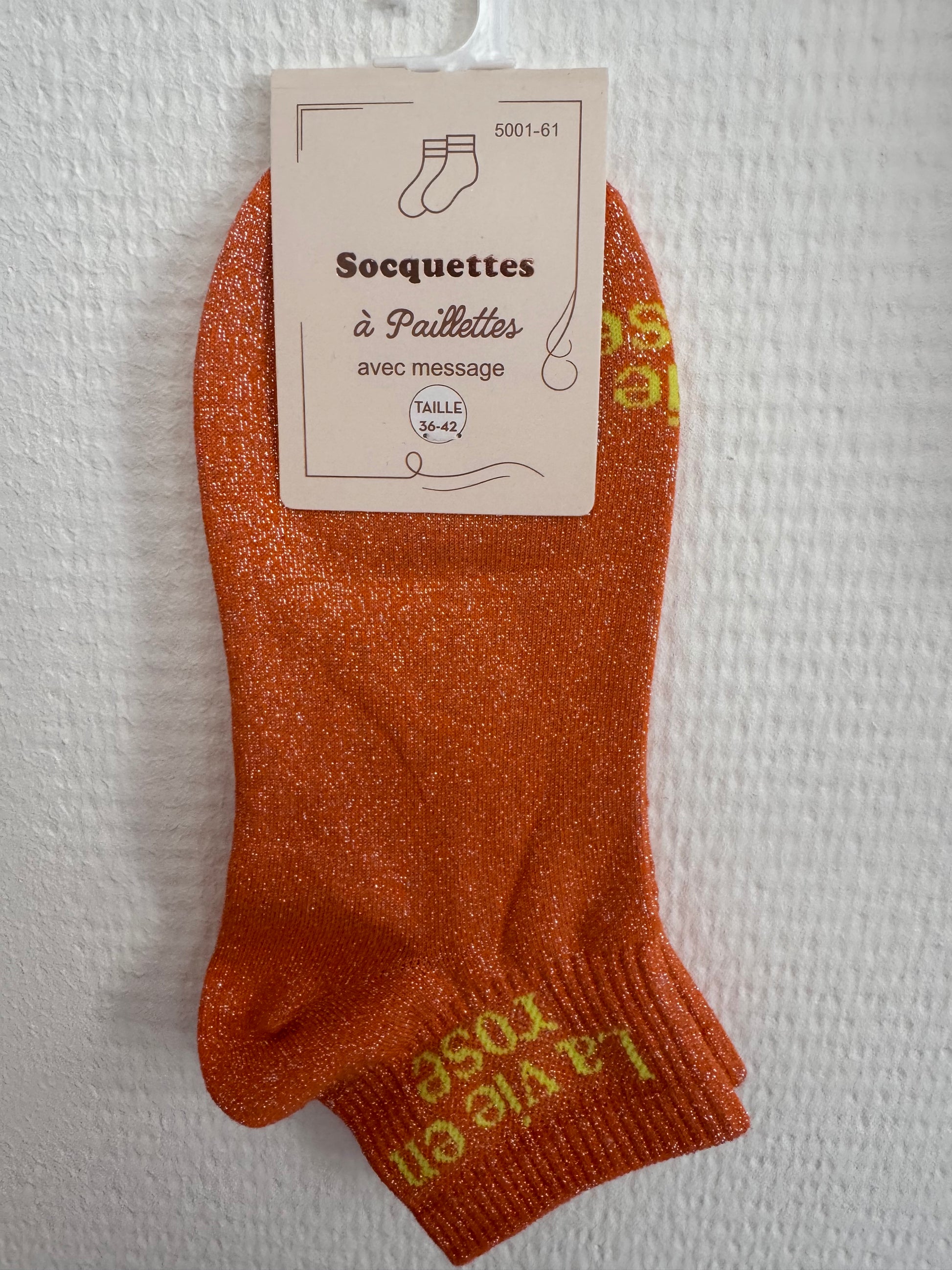 Socquettes paillettes la vie en rose