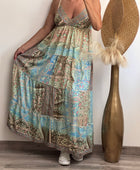 Robe en soie à bretelles