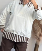 Sweat-shirt blanc Mael