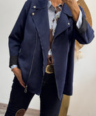 Blouson perfecto suédine marine TU 46/52