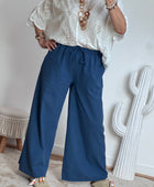 Pantalon coton et lin marine TU 38/44