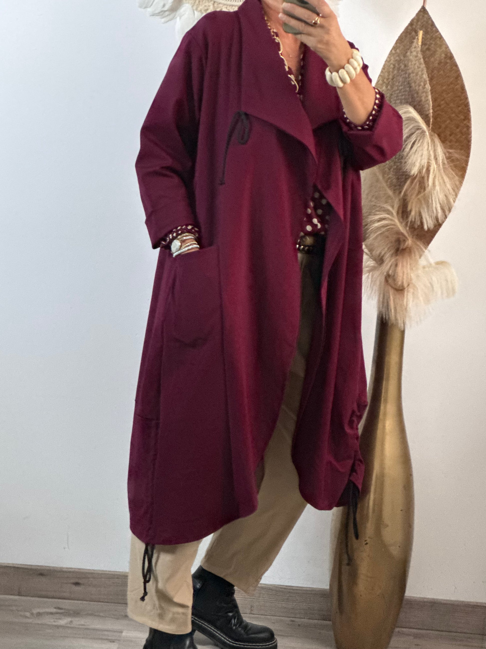 Manteau Arthur lie de vin