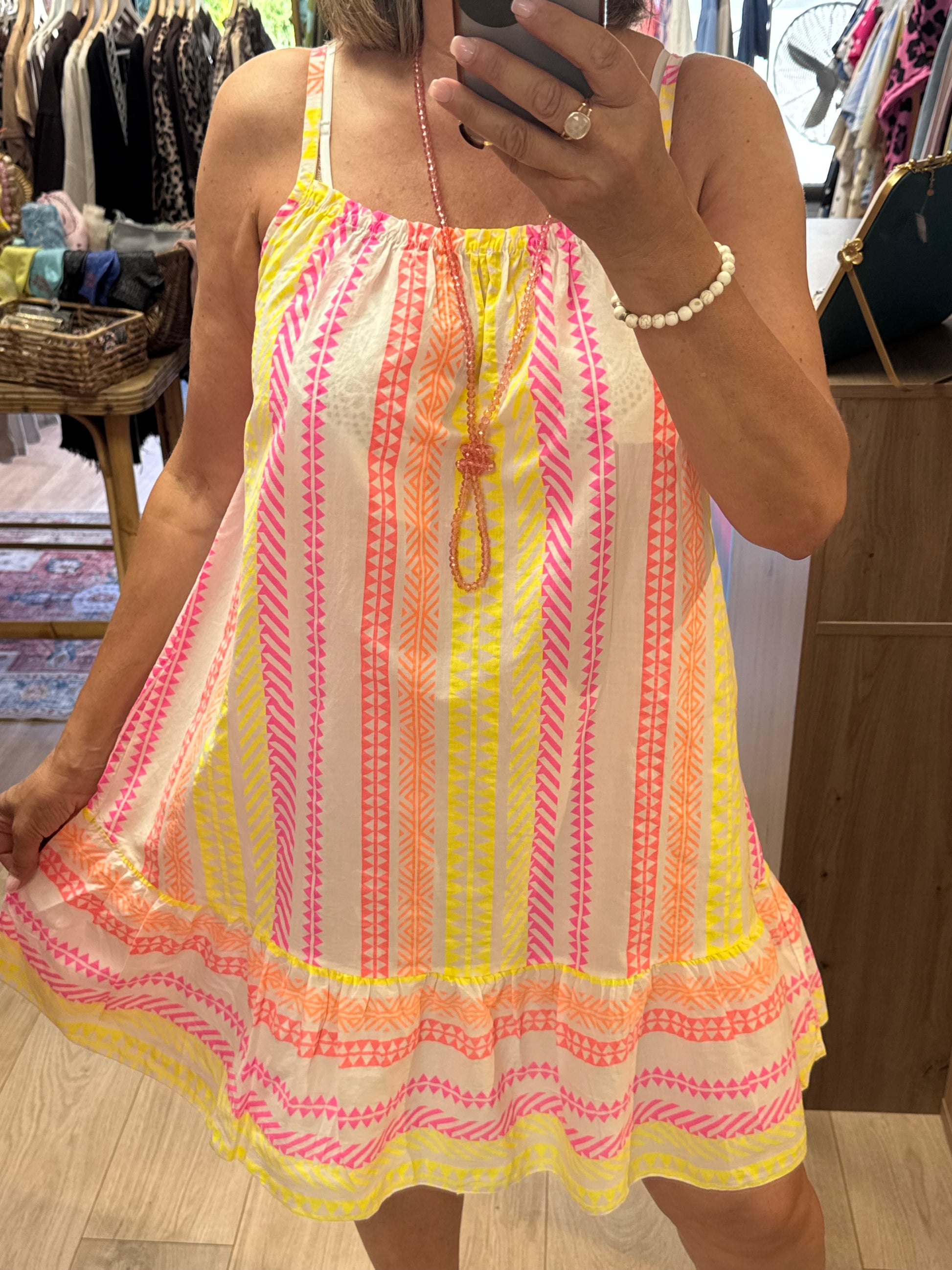 Robe d’été en coton multiples imprimés du 1 au 9