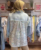 Chemise jeans brodée