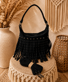 Sac boule bohème noir