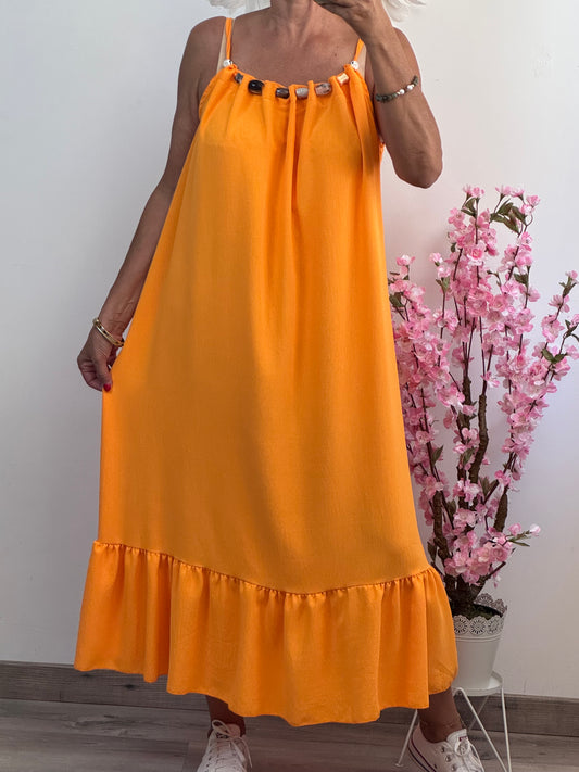 Robe longue Agathe orange