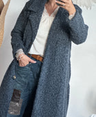 Manteau moumoute bleu