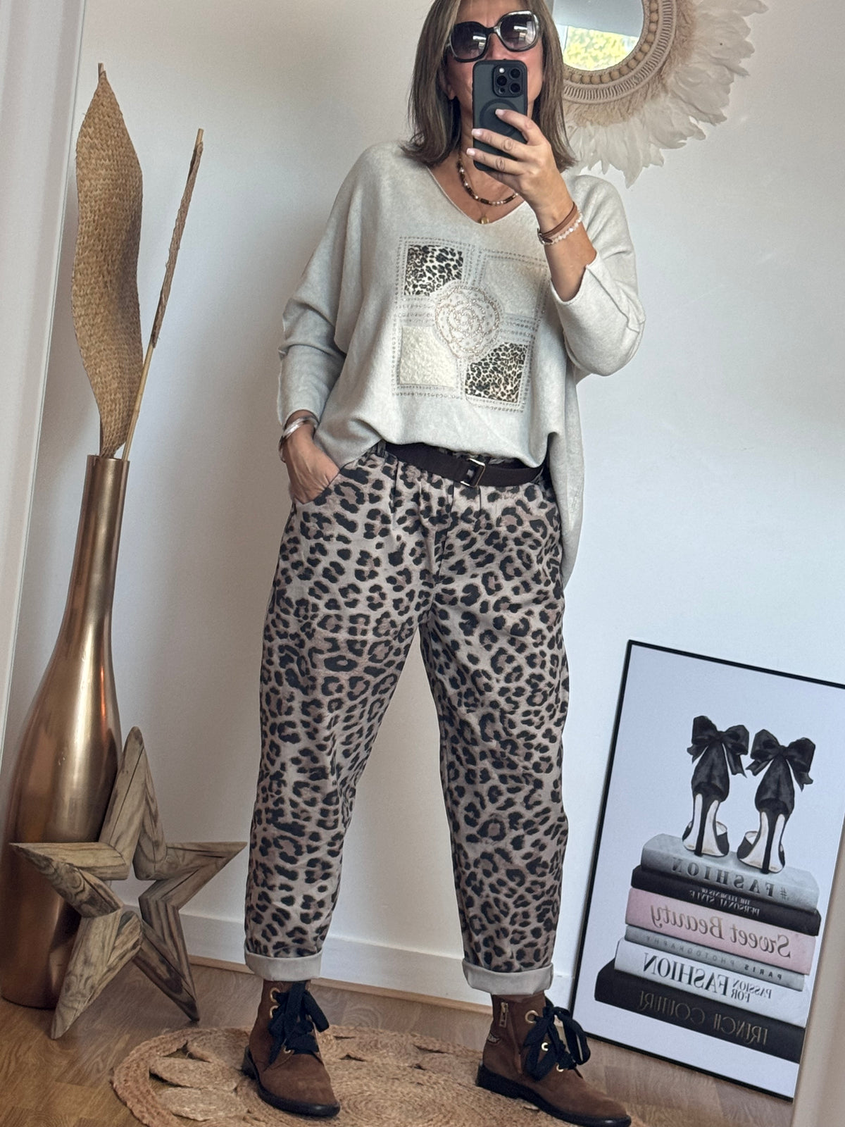 Pantalon Léo beige TU 40/48