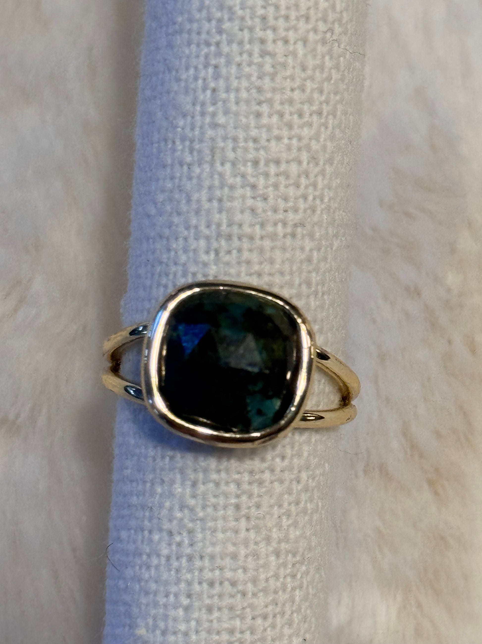 Bague acier inoxydable dorée