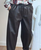 Pantalon SIENNA 🤎 similicuir marron TU 38/46