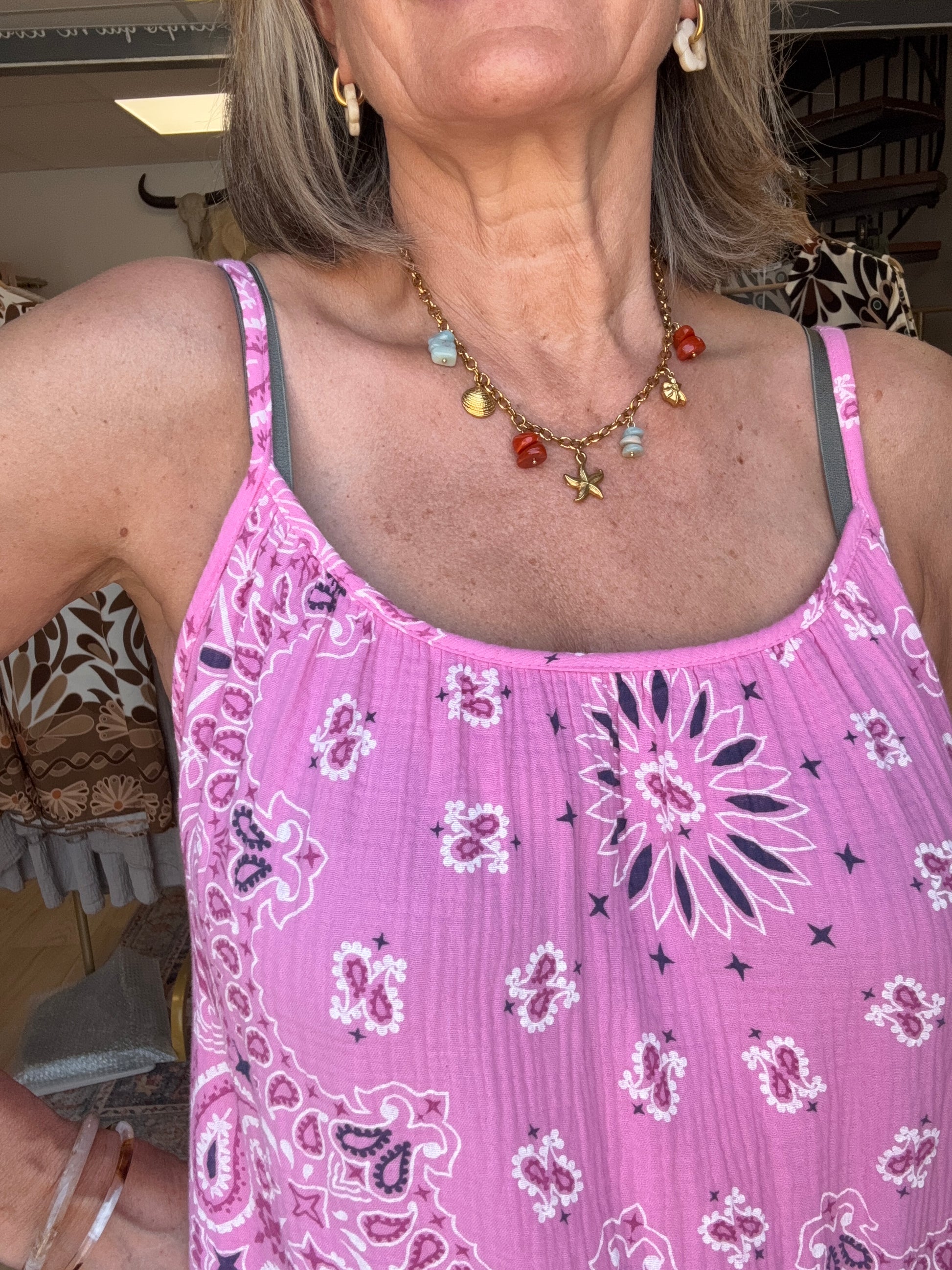 Robe bandana rose
