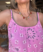 Robe bandana rose