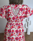 Robe iris dos cœur dentelle