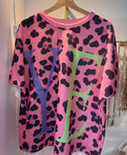 Teeshirt Léo Yeah fuchsia