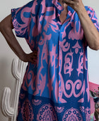 Robe Elisa bleue et rose