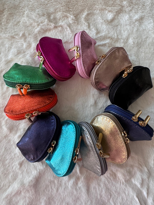 Porte monnaie cuir véritable irisé