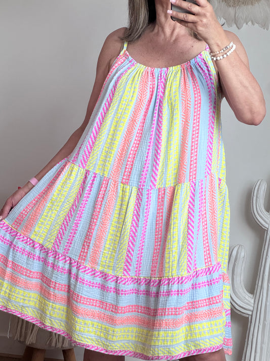 Robe d’été fond bleu