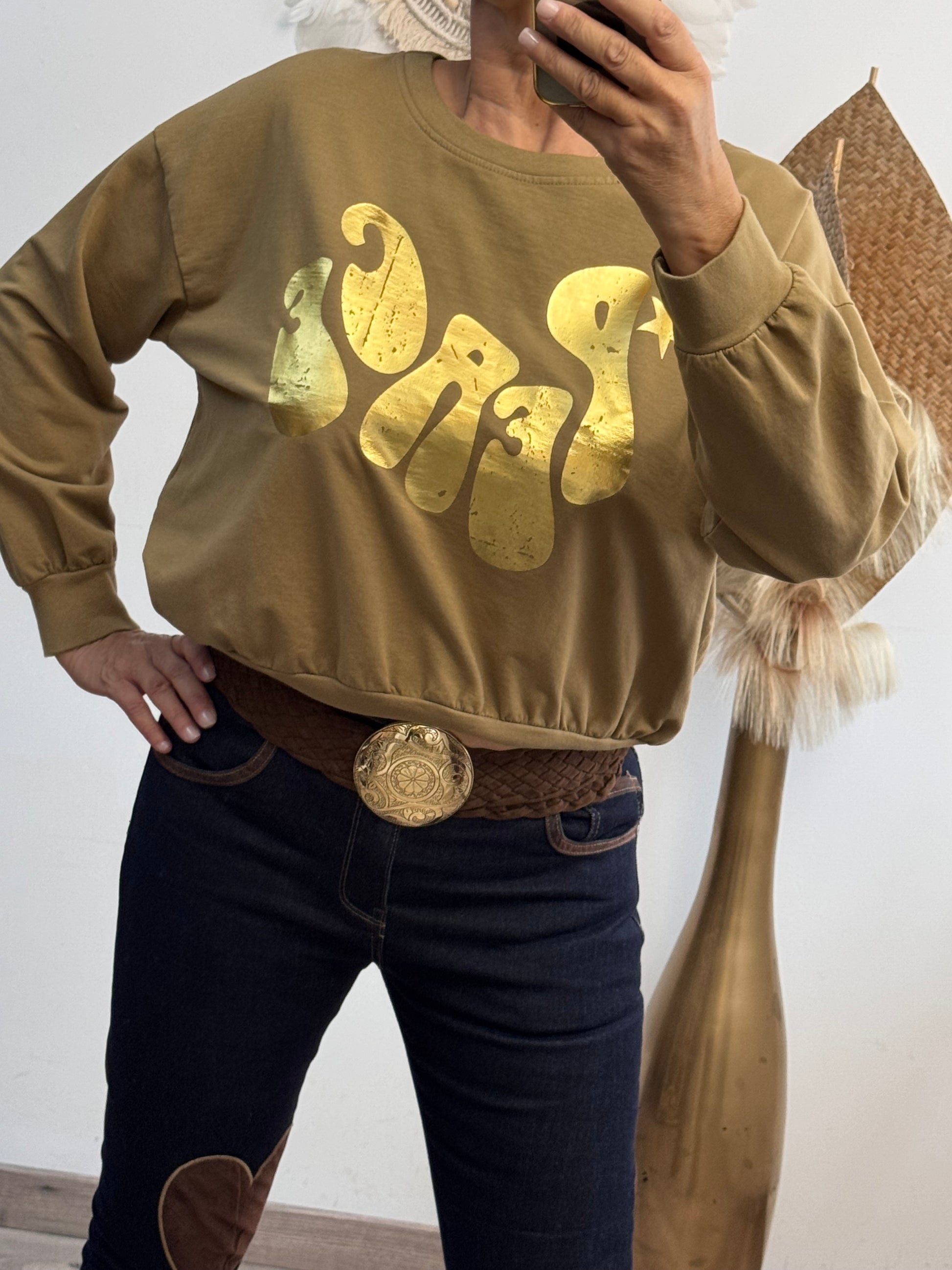 Sweat-shirt peace camel