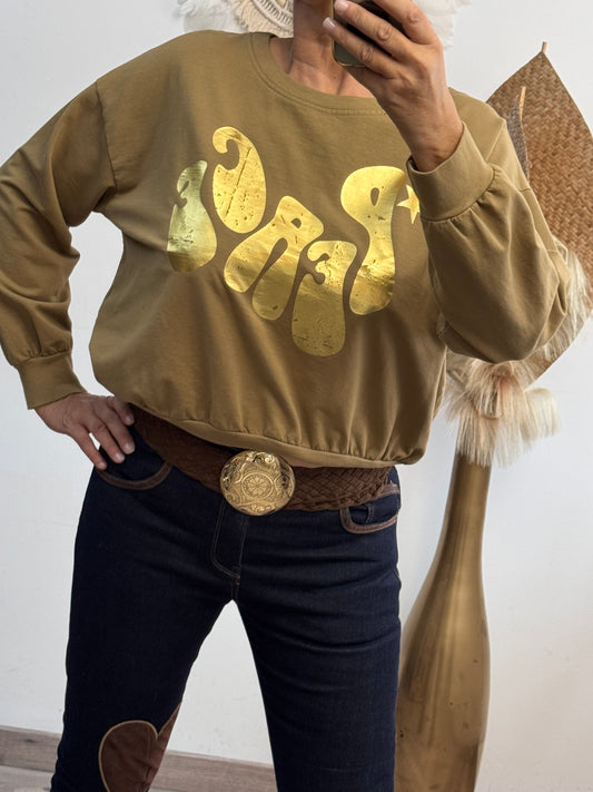 Sweat-shirt peace camel