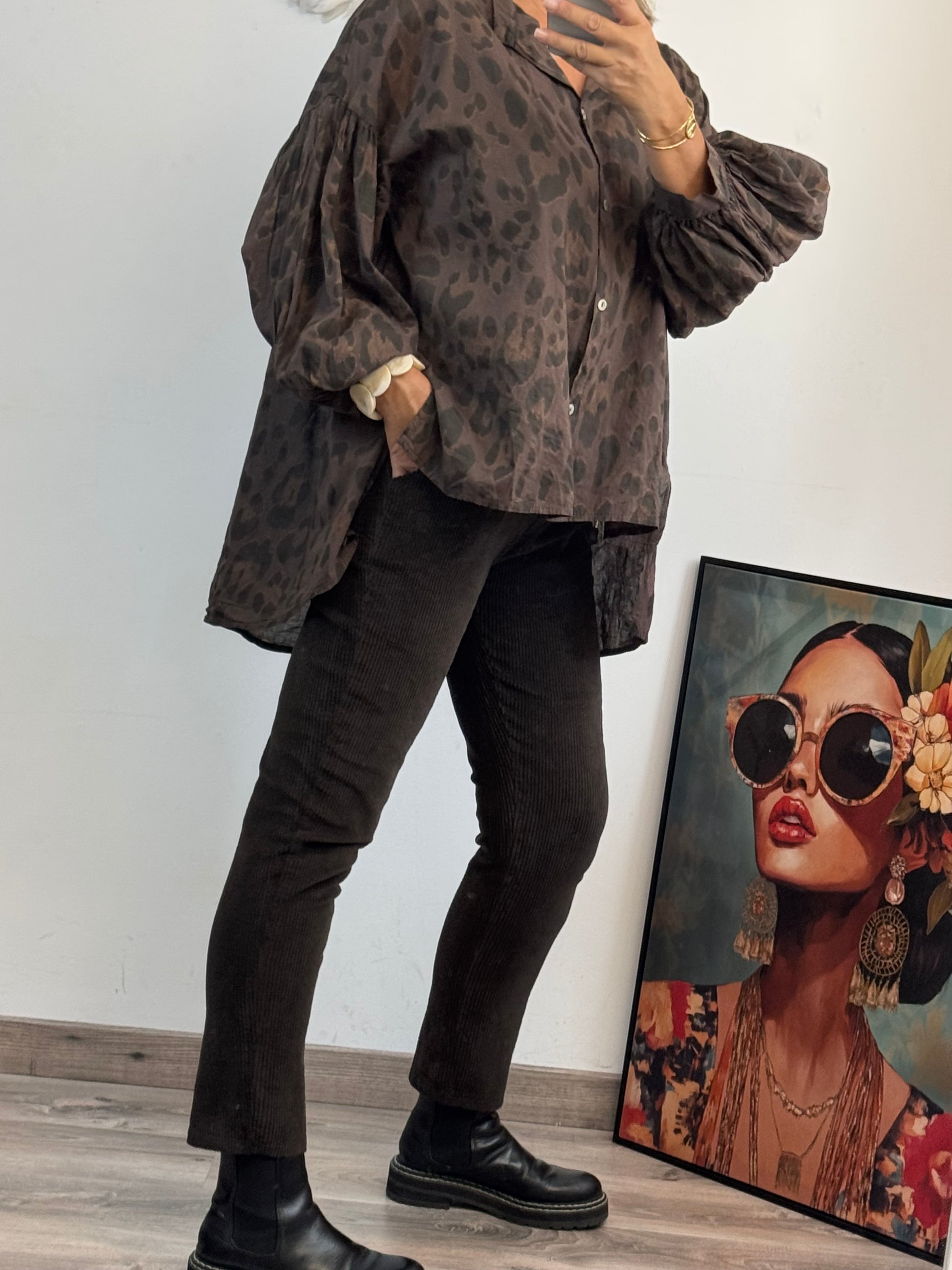 Pantalon velours côtelé marron taille du 38 au 46