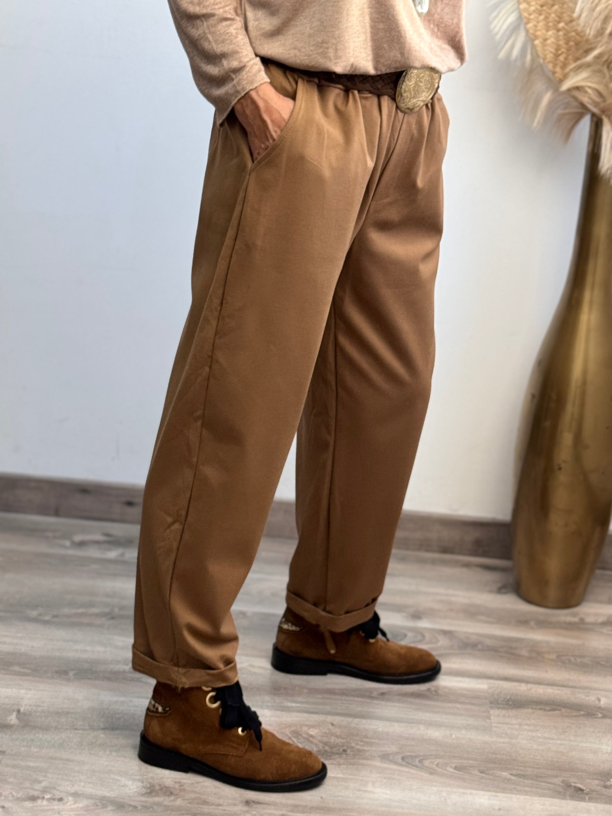 Pantalon Sacha camel TU 42/50