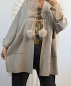 Veste longue taupe TU 42/50