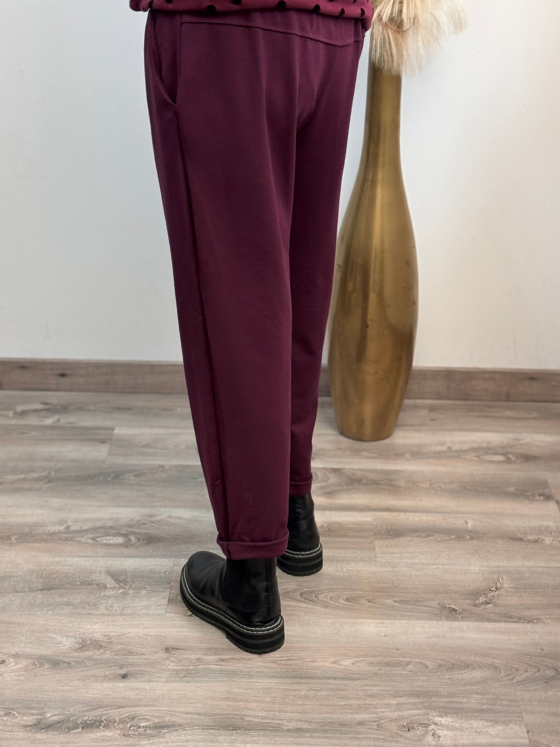Pantalon Sacha lie de vin 42/50