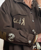 Veste jeans marron vintage