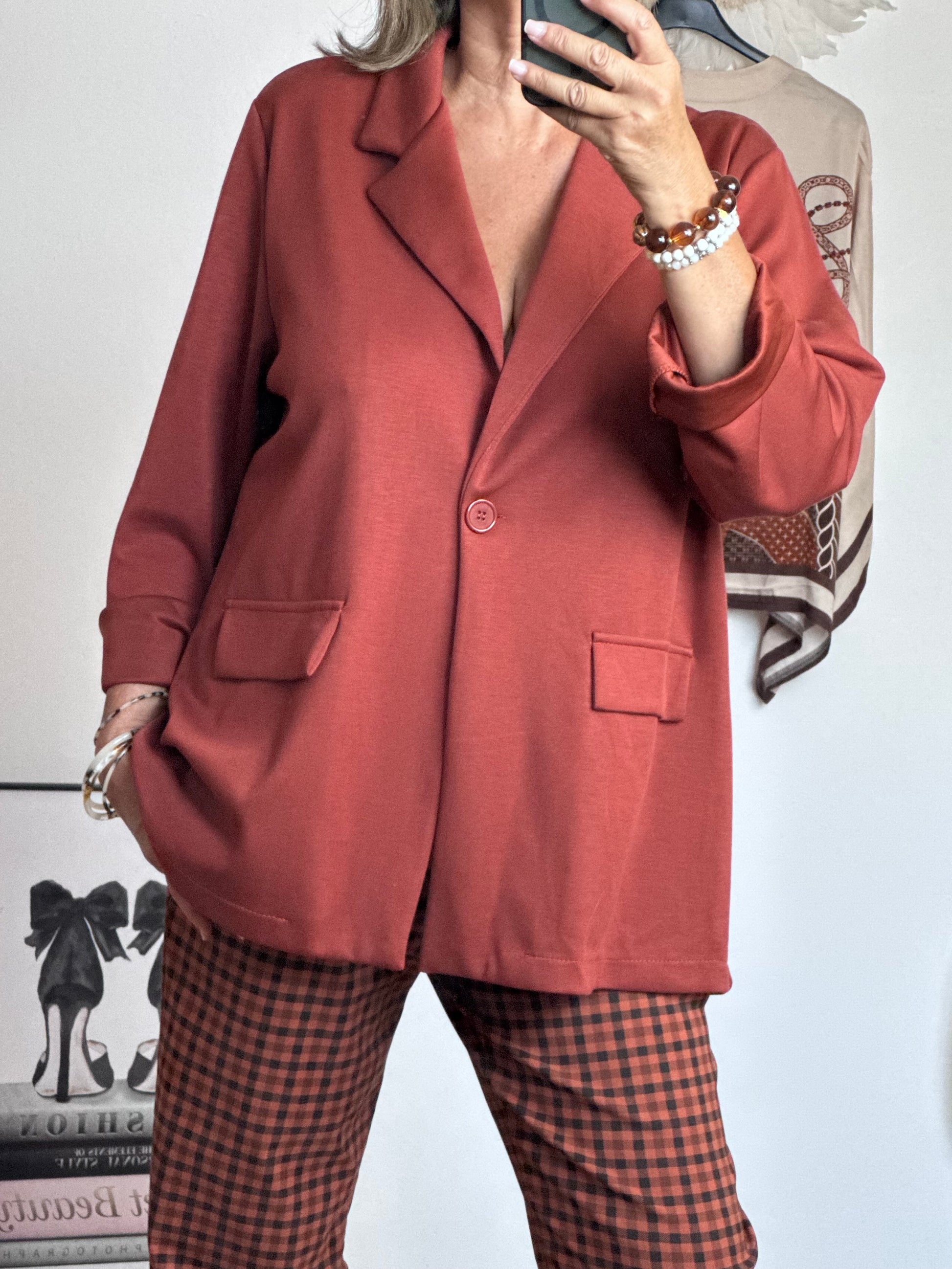 Veste blazer casuel terracotta TU 40/48