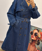Trench jeans bleu brut