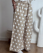 Pantalon à pois beige jolie forme TU 44/50
