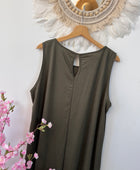 Robe Sarah kaki grande taille TU 46/52