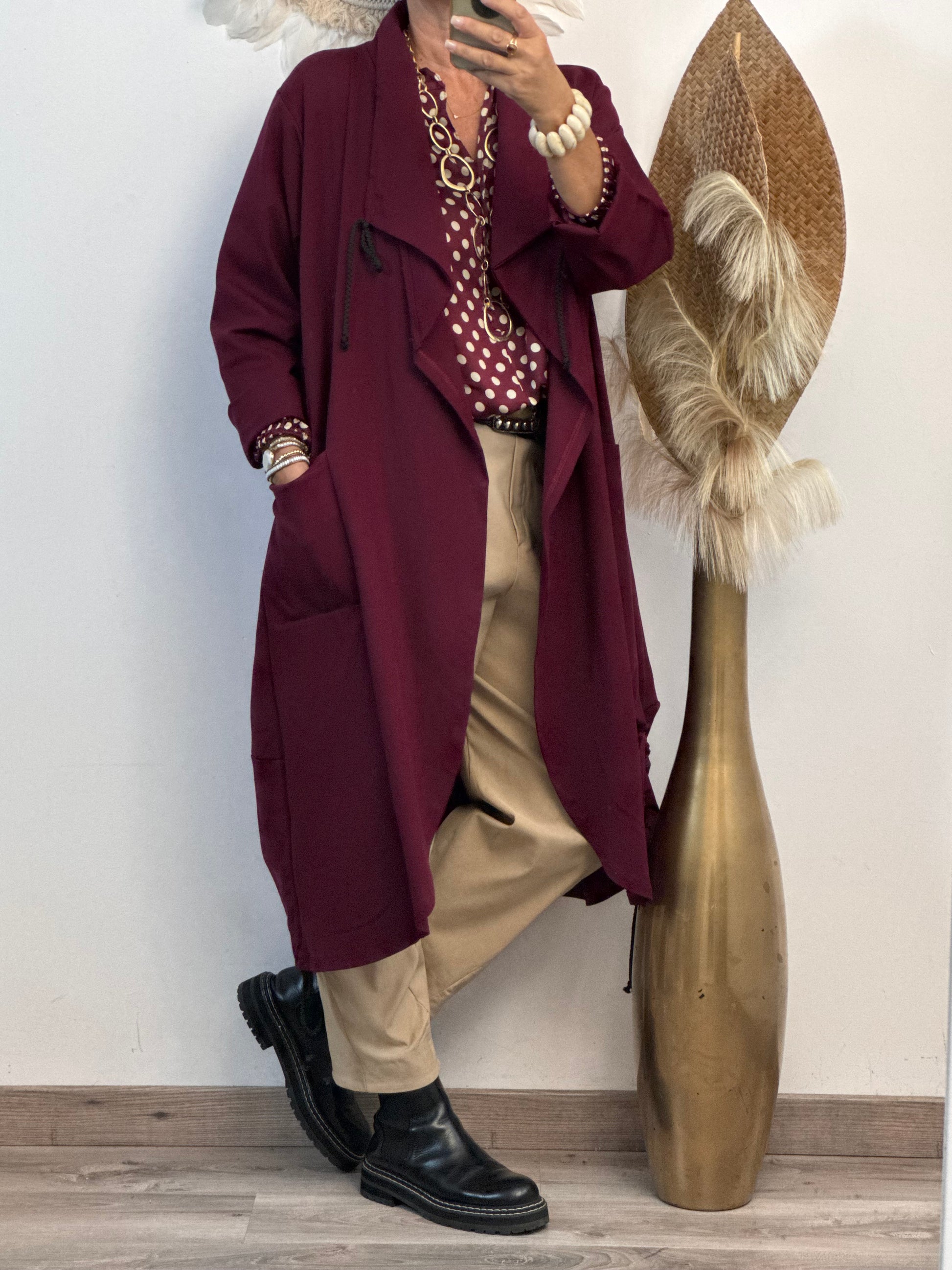 Manteau Arthur lie de vin