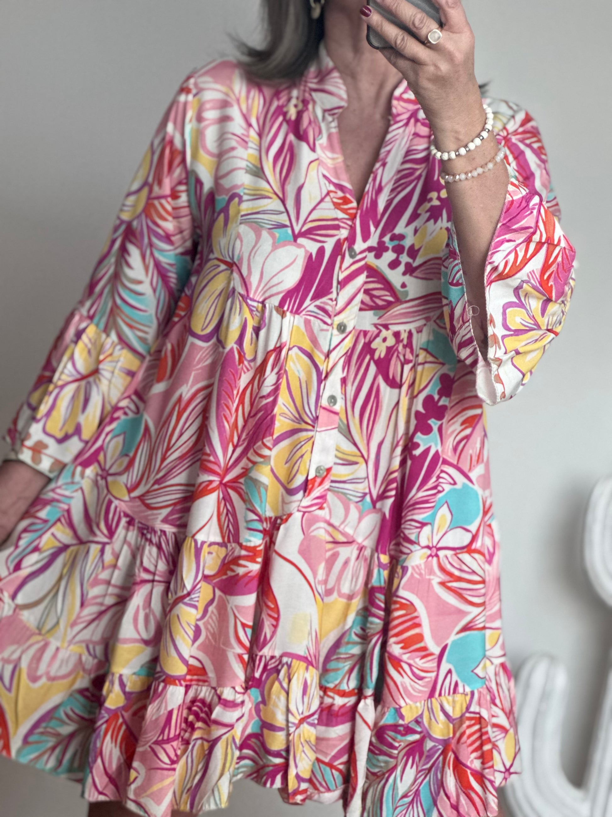 Robe floral rose