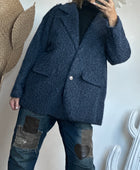 Veste moumoute bleue