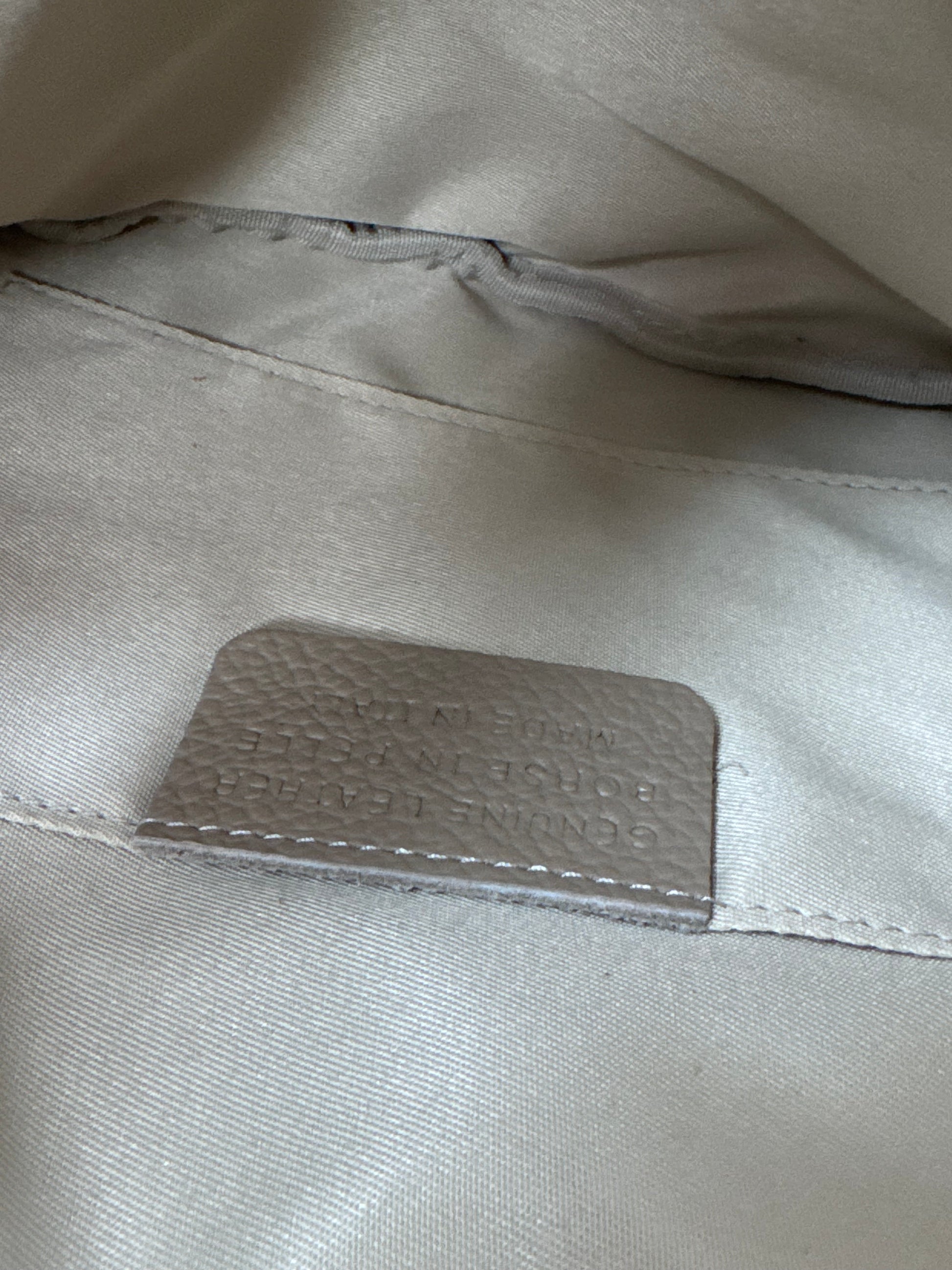 Sac banane cuir beige  + 2 sangles