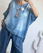 Blouse bohème fleurs brisées TU 46/52