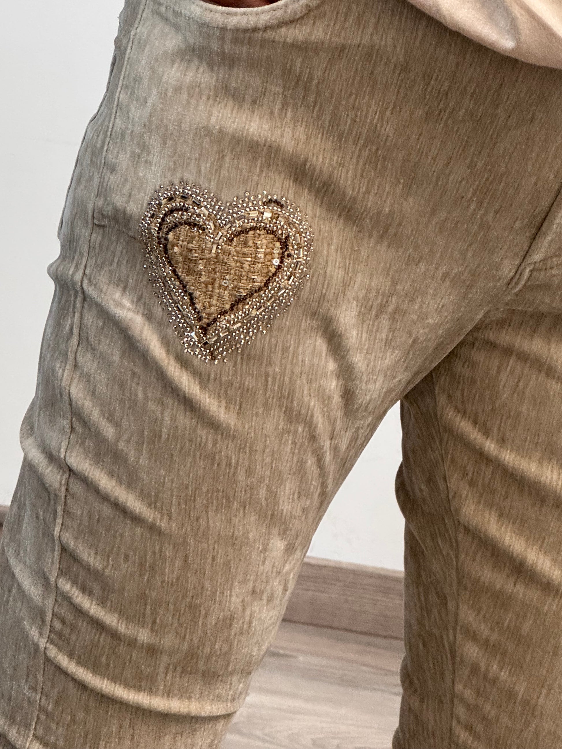 Pantalon velours beige