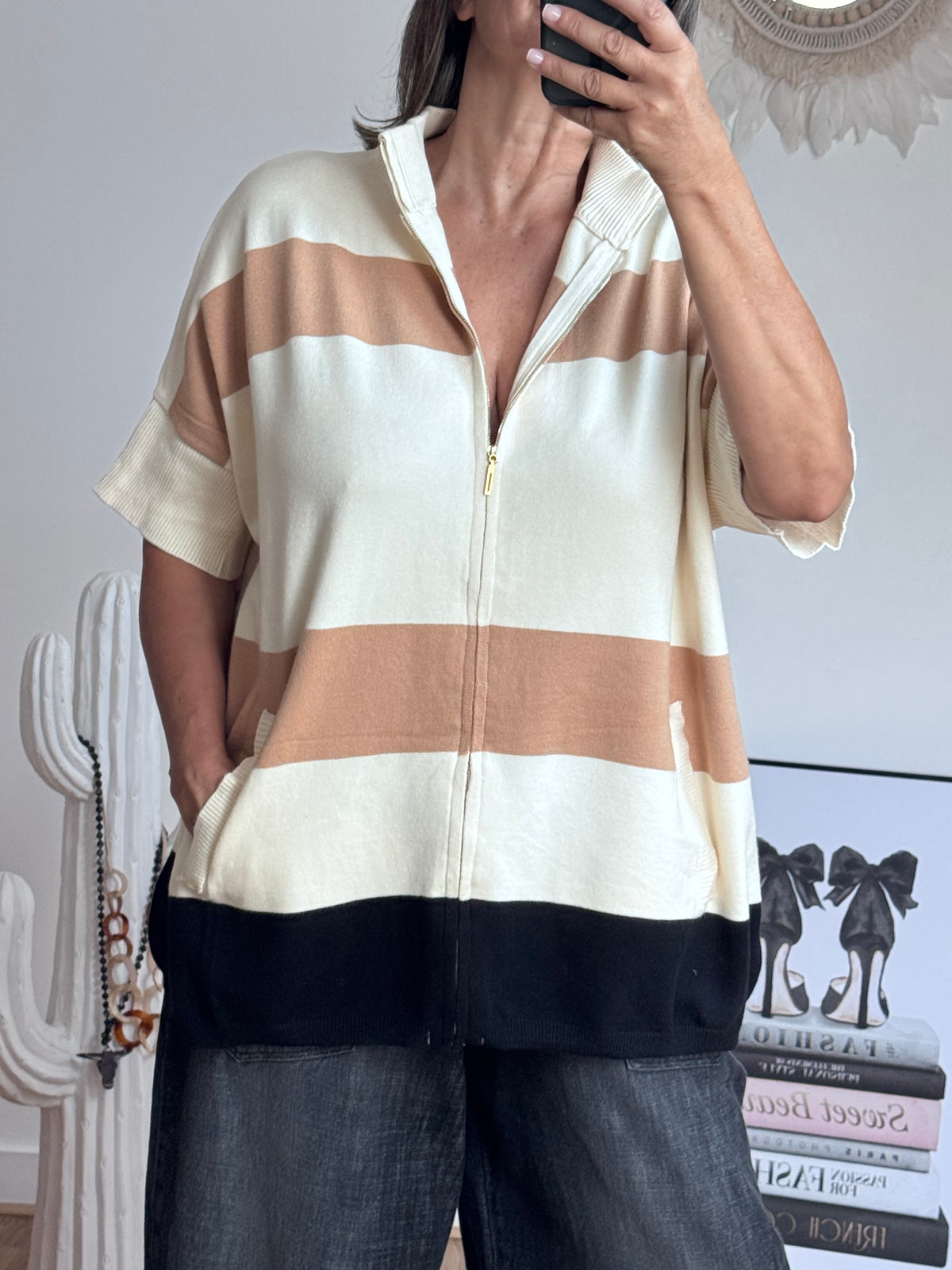 Pull Romy crème jolie forme