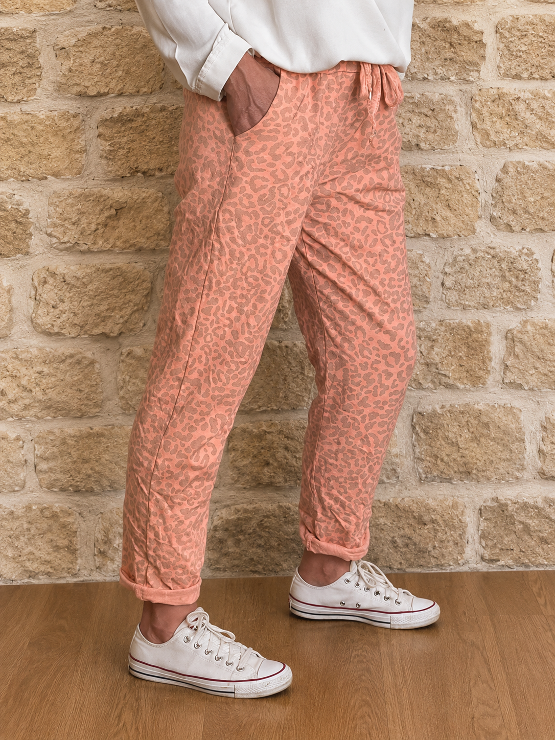 Pantalon confort Léo abricot TU 42/48