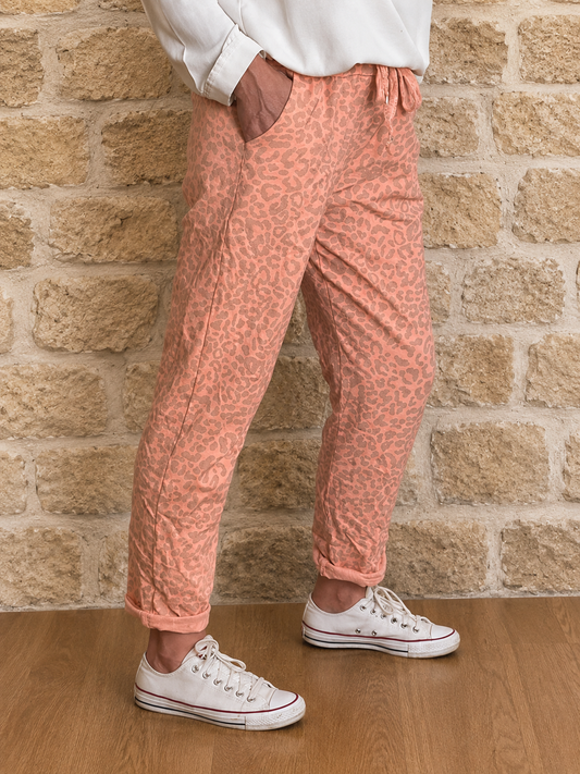 Pantalon confort Léo abricot TU 42/48