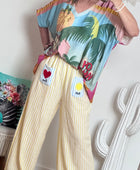 Pantalon rayures jaune