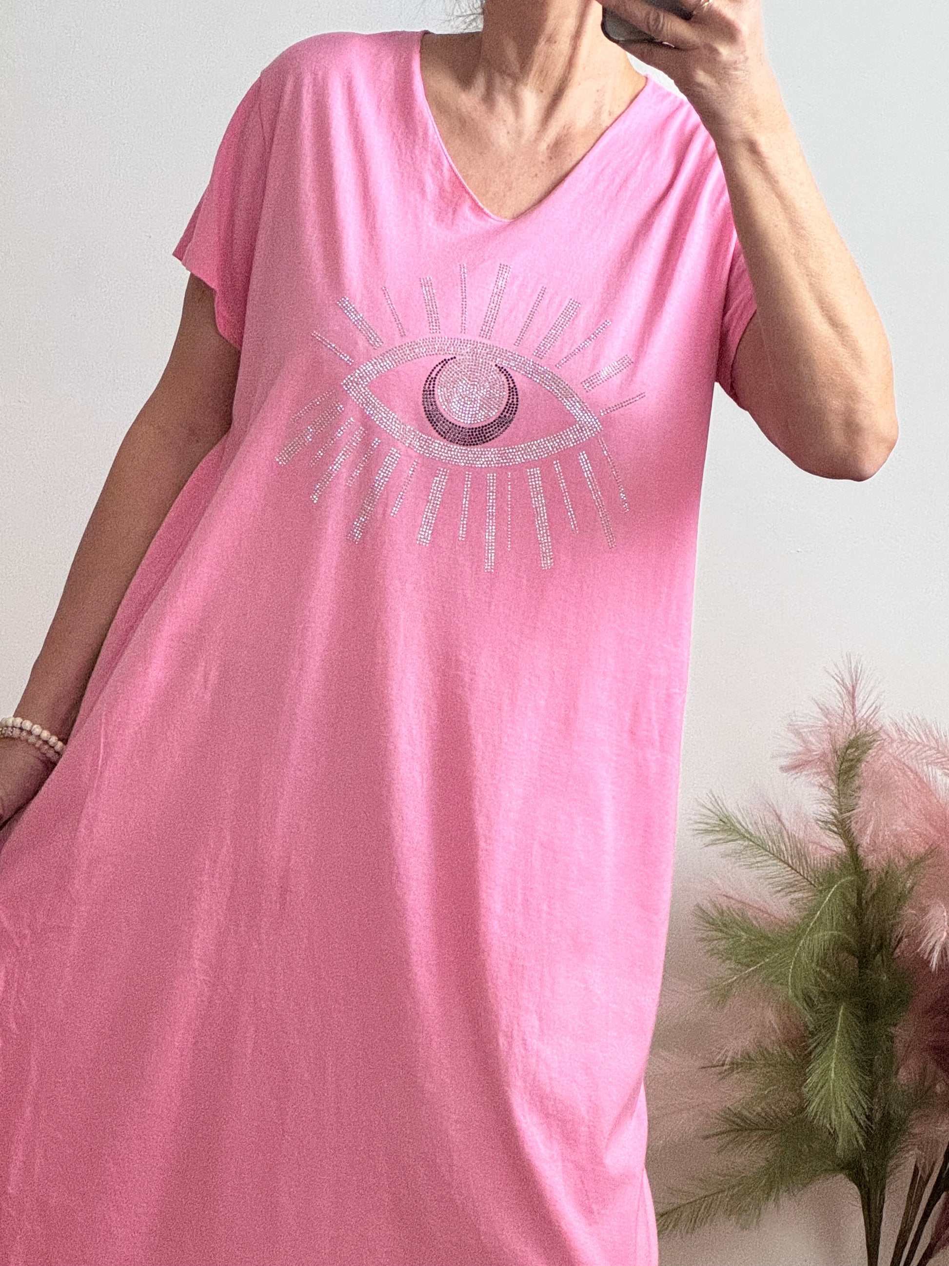 Robe teeshirt rose TU 38/46