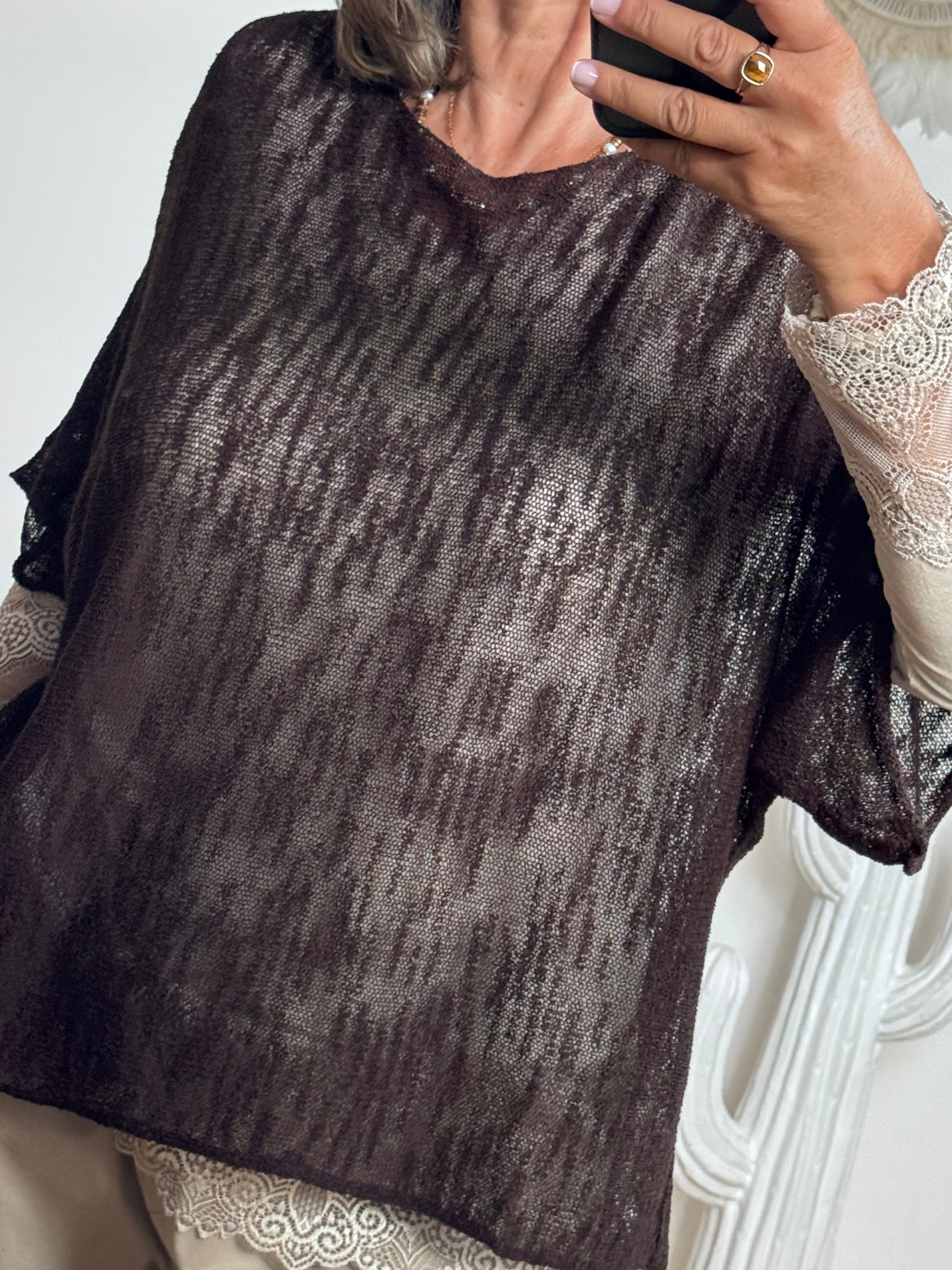 Pull Raphaël marron