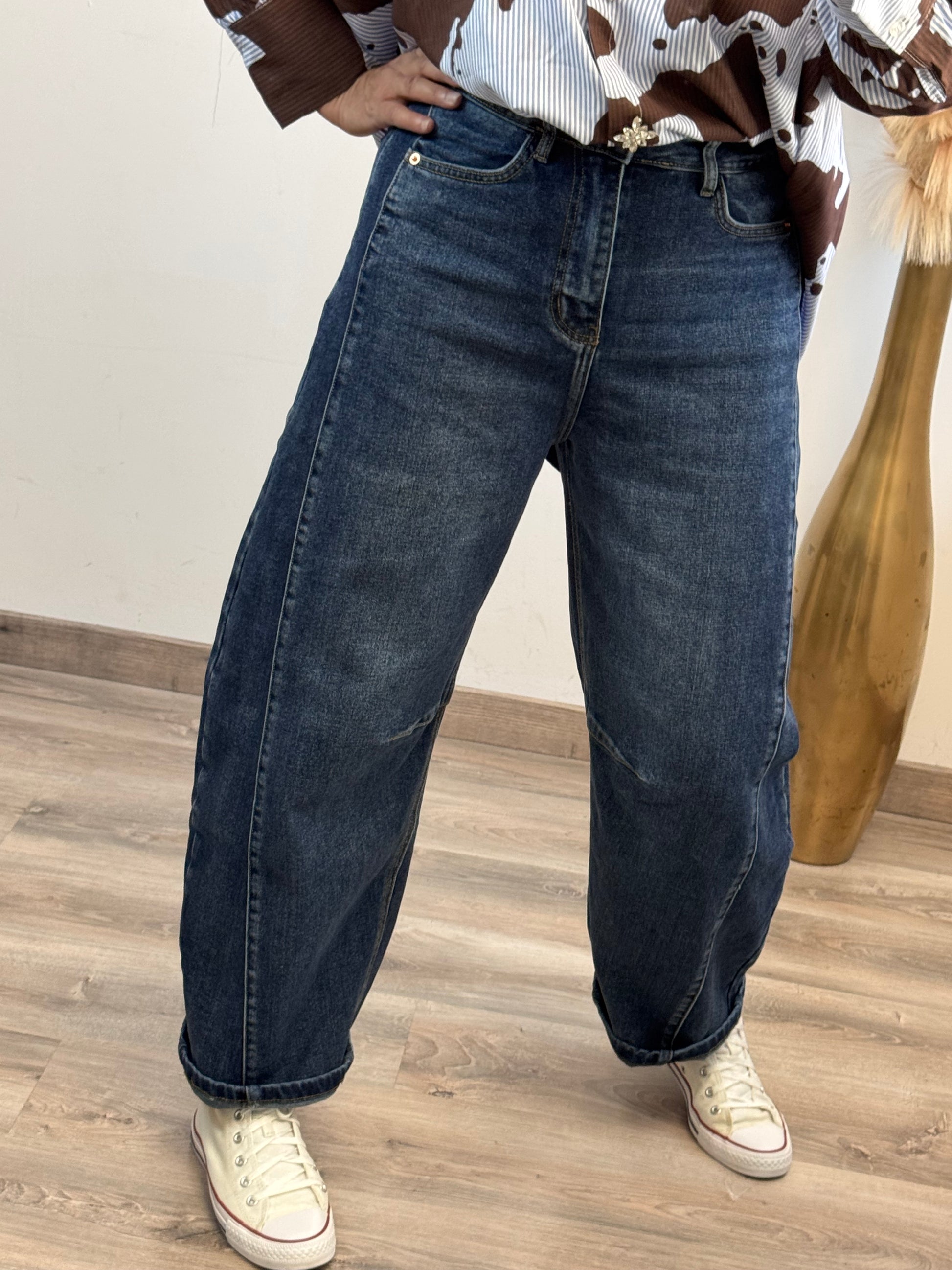 Jeans balloon bleu