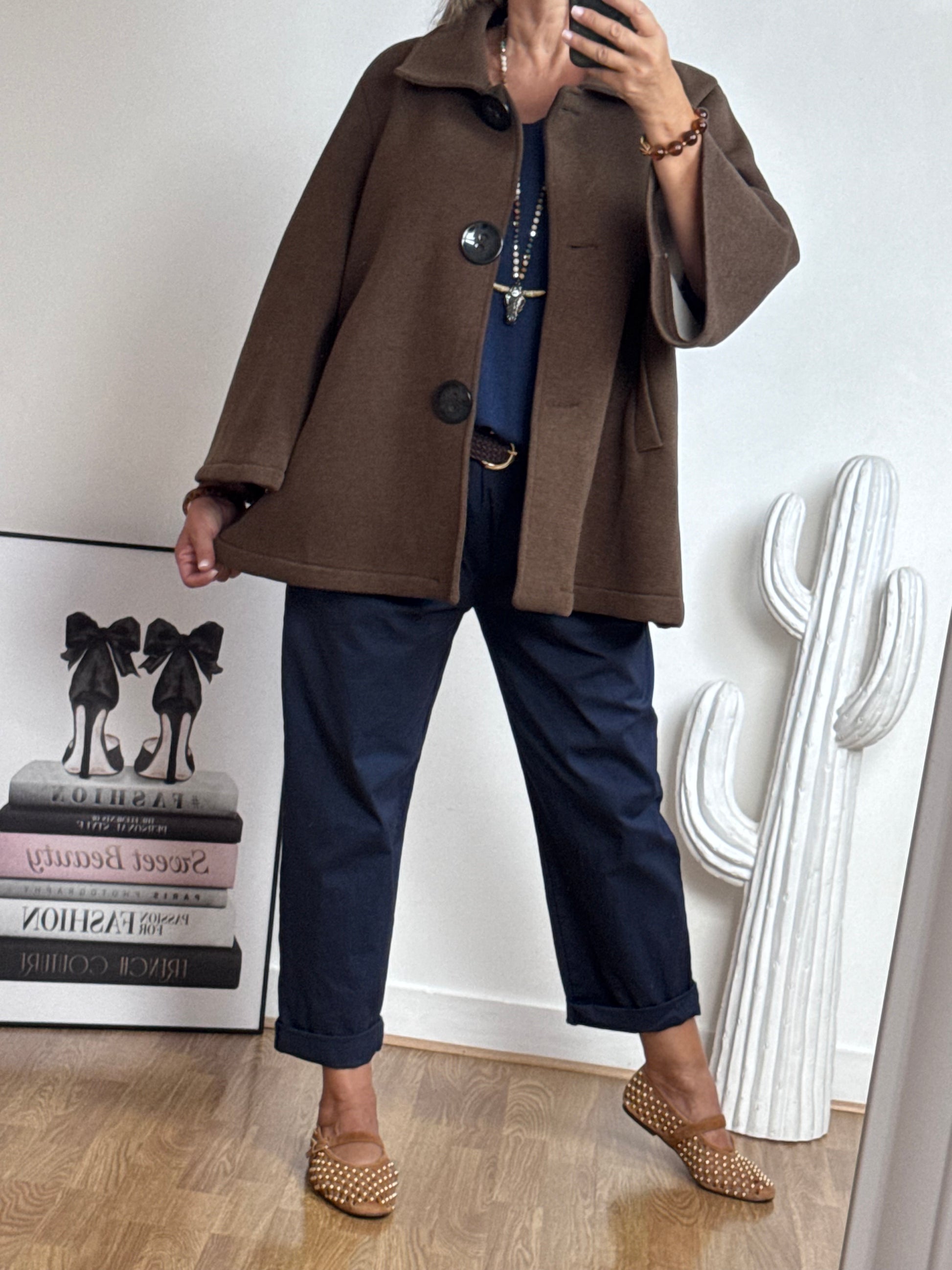 Veste style Kennedy marron TU 40/50